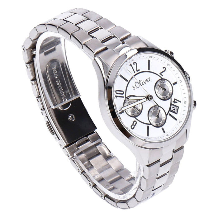 s.Oliver Armbanduhr Damen Analog Edelstahl