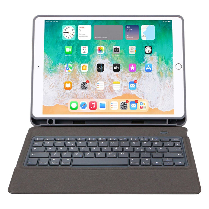 DEQSTER Slim Keyboard 2 für iPad 10.2 Tastatur Hülle - Bluetooth - QWERTZ Layout