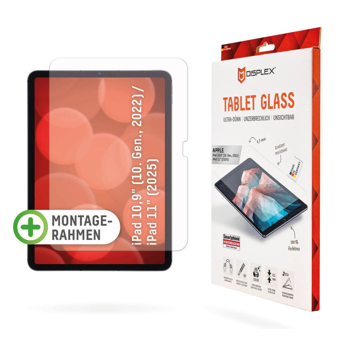 Displex Displayschutz aus Glas für das Apple iPad 11 (2025) 11 Zoll A16 / iPad 10 (2022) 10,9Zoll