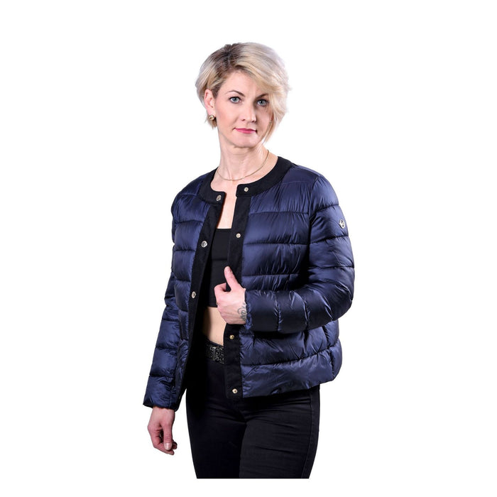 Michael Kors Daunenjacke dunkelblau komprimierbar abgestepptes Nylon Damen L