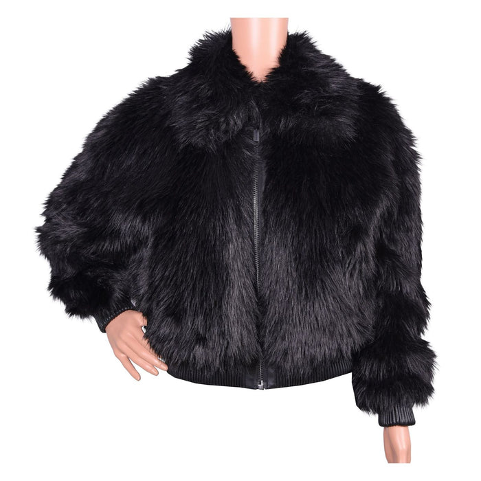 Michael Kors Bomberjacke aus Kunstpelz schwarz Damen S