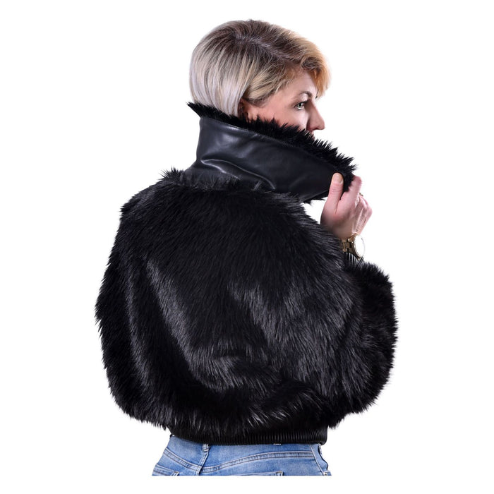 Michael Kors Bomberjacke aus Kunstpelz schwarz Damen M