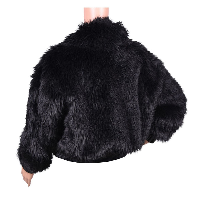 Michael Kors Bomberjacke aus Kunstpelz schwarz Damen M