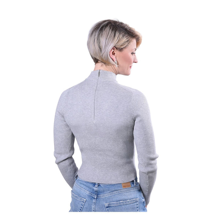 Michael Kors Rollkragen Pullover halb Slim Fit grau Damen S