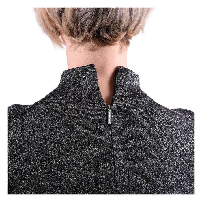 Michael Kors Strickkleid in Metallic-Optik mit Stehkragen Damen M