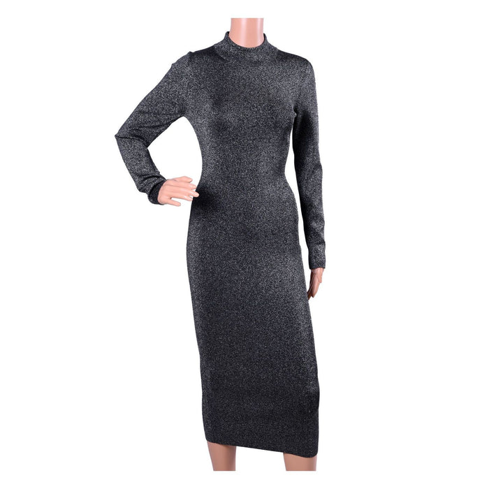 Michael Kors Strickkleid in Metallic-Optik mit Stehkragen Damen M