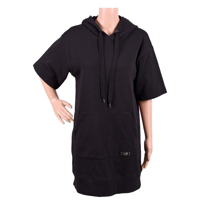 Michael Kors Kapuzenkleid aus Baumwolle schwarz Damen XL