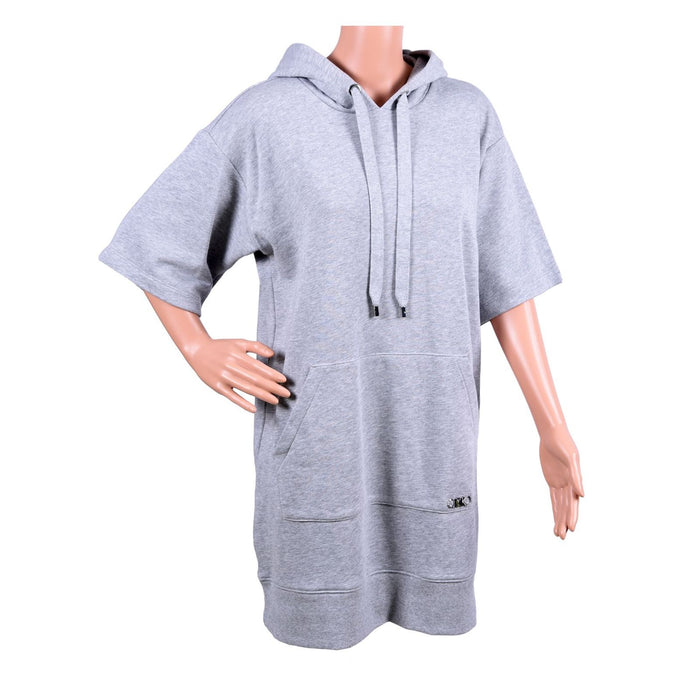 Michael Kors Kapuzenkleid aus Baumwolle grau Damen S