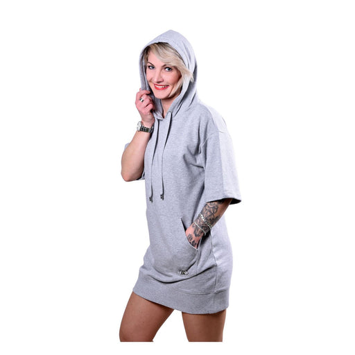 Produktbild Minikleid - Michael Kors Kapuzenkleid aus Baumwolle grau Damen M