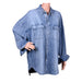 Michael Kors Oversize-Hemd aus Chambray jeans Unisex Erwachsene L