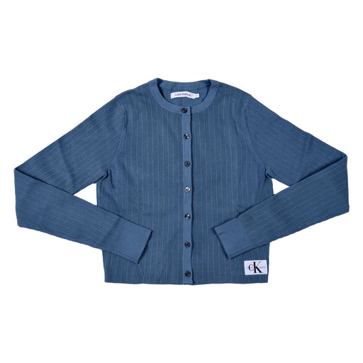 Produktbild Strickjacke - Calvin Klein Strickjacke gerippt türkis Slim Fit Damen S