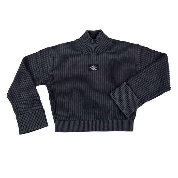 Calvin Klein Strickpullover mit Label-Patch black Damen S