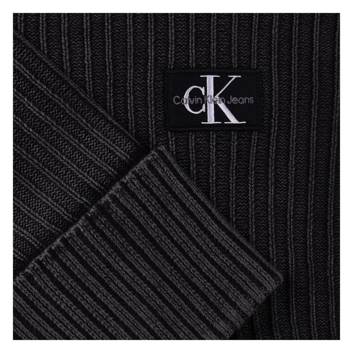 Calvin Klein Strickpullover mit Label-Patch black Damen L