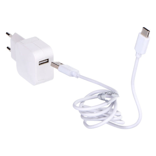 Produktbild USB-Ladegerät - Bigben USB-C Ladegerät 2.4A weiss 1m Kabel