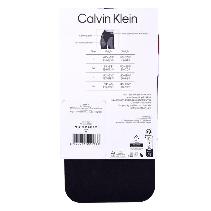 Calvin Klein French Cut Shaper Strumpfhose Schwarz  XL