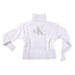 Calvin Klein Jeans Chenille Monologo Damen Pullover Weiß M