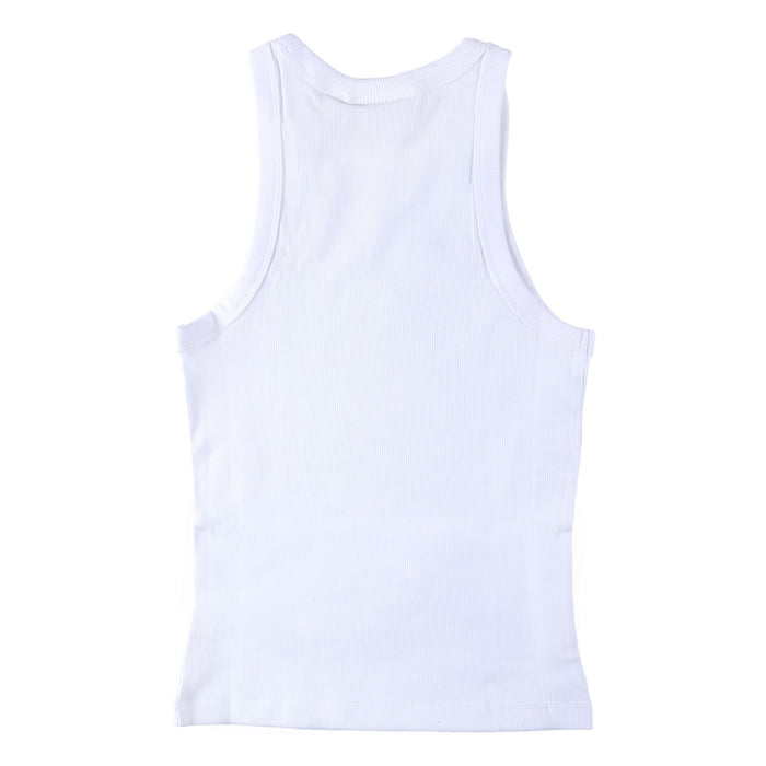 Calvin Klein Jeans Woven Label Tank Top Damen Slim-Fit Weiß L