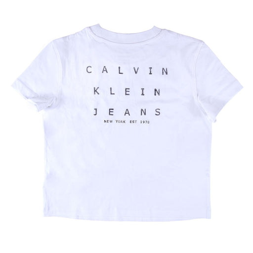Produktbild T-Shirt - Calvin Klein Jeans Cotton Monogram Damen T-Shirt weiß M