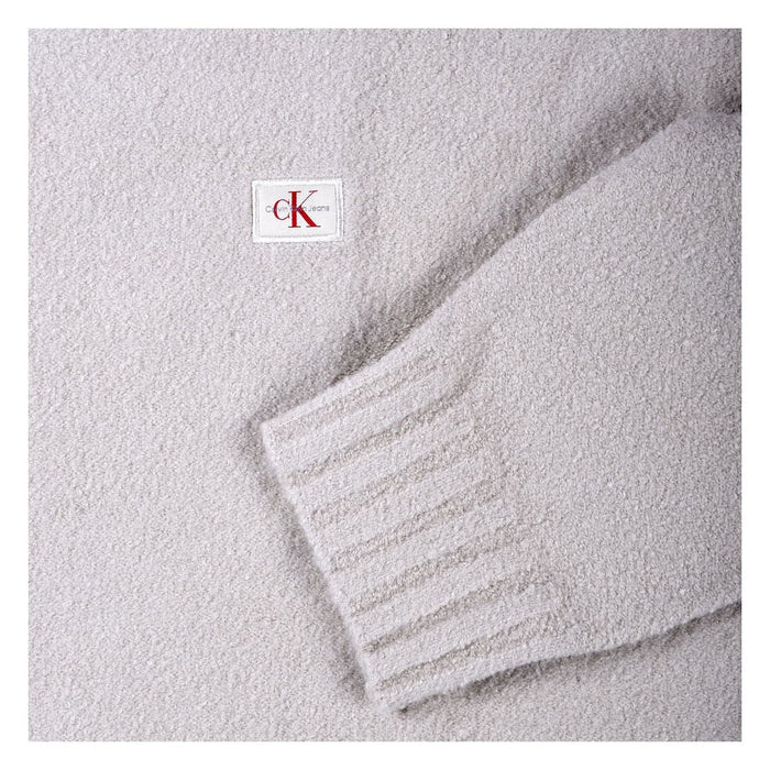 Calvin Klein Jeans Linear Sweater Herren Pullover boxy fit beige XL