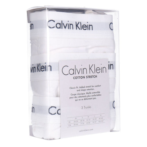 Produktbild Boxershorts - Calvin Klein Herren Boxershorts 3er Pack Trunks Cotton Stretch Weiß S