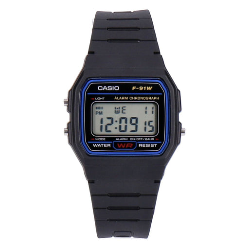 Produktbild Quarzuhr - Casio Collection F-91W-1YEG schwarz/schwarz