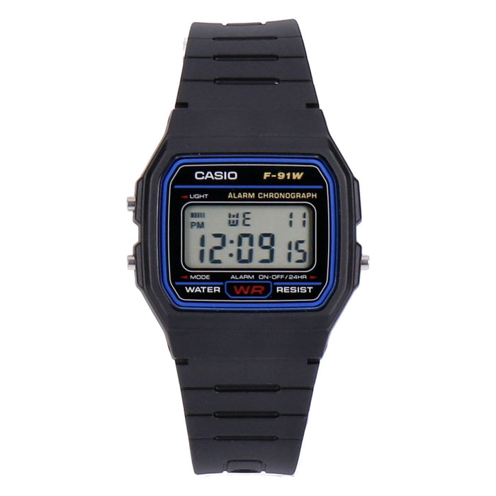 Casio Collection F-91W-1YEG schwarz/schwarz