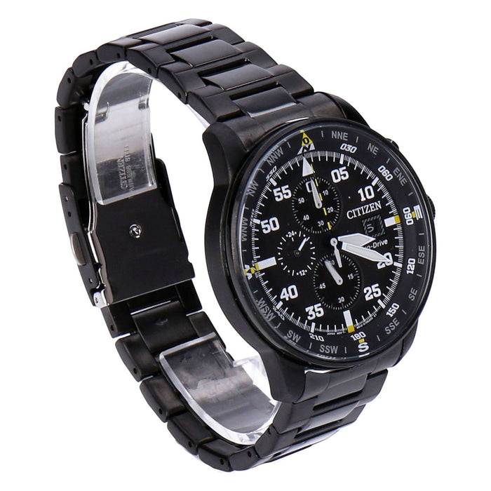 Citizen Eco Drive Chronograph CA0695-84E Edelstahl schwarz