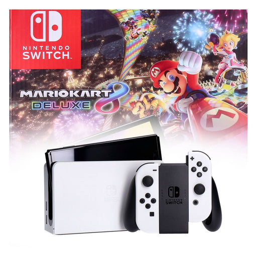 Produktbild Spielekonsole - Nintendo Switch OLED-Modell weiß + Mario Kart 8 Deluxe
