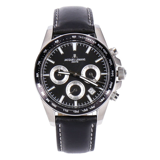 Produktbild Smartwatch-Armband - Jacques Lemans Liverpool 1-1877A schwarz Lederarmband