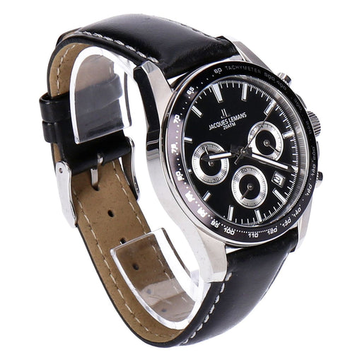 Produktbild Smartwatch-Armband - Jacques Lemans Liverpool 1-1877A schwarz Lederarmband