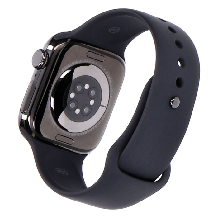 Apple Watch Series 10 42mm GPS + 4G Titan Schiefer Titangehäuse, Sportarmband Schwarz Gr. S/M