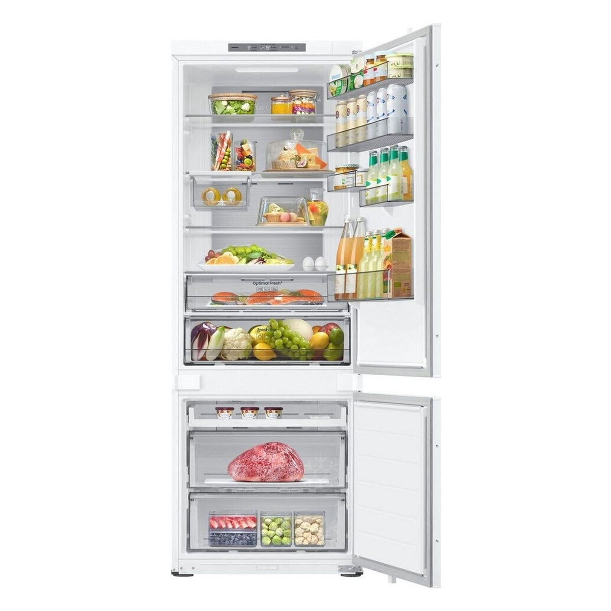 Produktbild Einbaukühlgefrierkombination - Samsung BRB38G705DWWEF Einbau-Kühl-Gefrierkombin Kühlschrank mit Gefrierfach Optimal Fresh+ Weiß