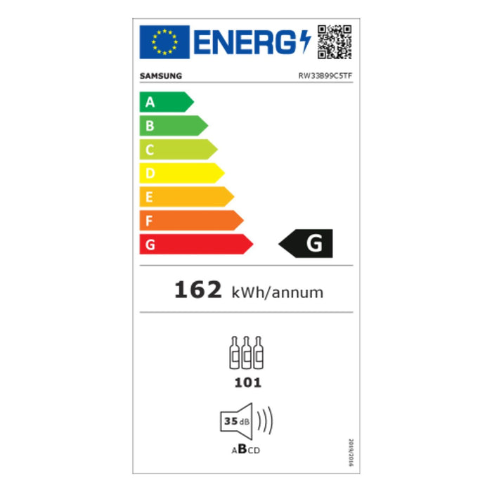Samsung Bespoke Infinite Line RW33B99C5TF/EF Stand Weinkühlschrank Schwarz