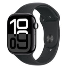 Apple Watch Series 10 46mm GPS + 4G Diamantschwarz Aluminiumgehäuse, Sportarmband Schwarz M/L