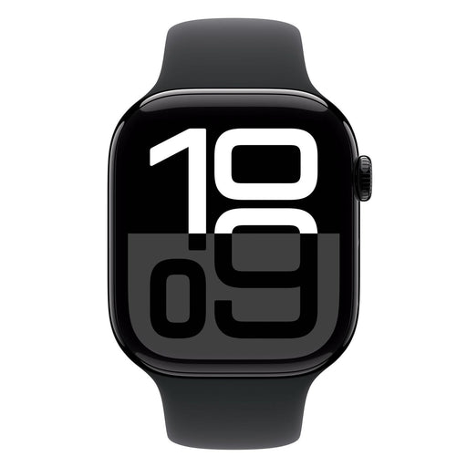 Produktbild Smartwatch - Apple Watch Series 11 46mm GPS + 5G Diamantschwarz Aluminiumgehäuse, Sportarmband Schwarz M/L