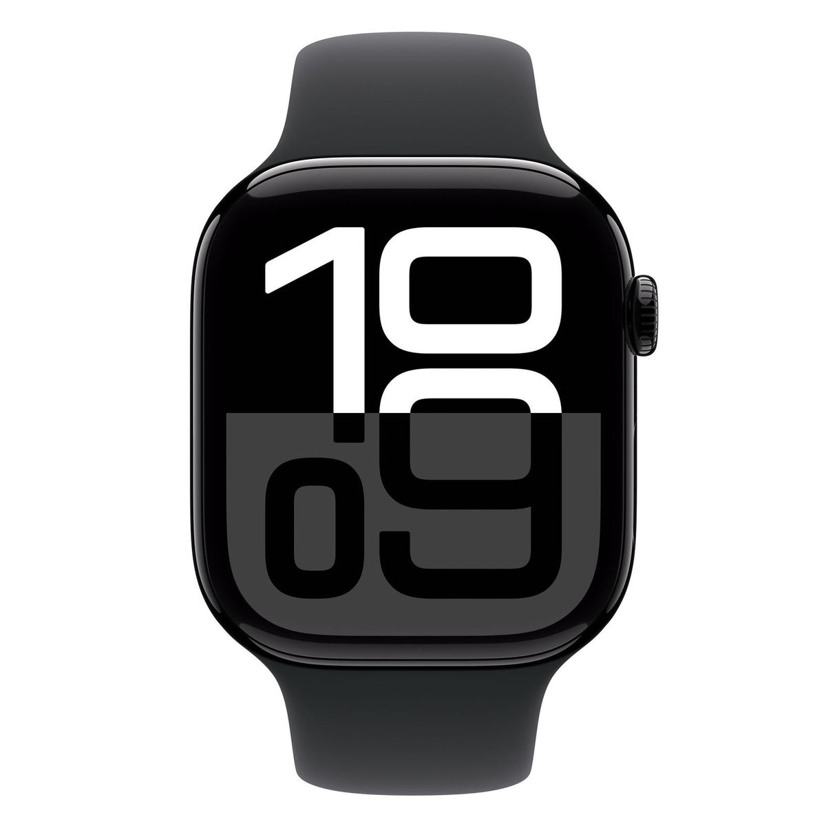 Produktbild Smartwatch - Apple Watch Series 10 46mm GPS + 4G Diamantschwarz Aluminiumgehäuse, Sportarmband Schwarz M/L