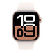 Apple Watch Series 10 GPS+Cellular 42mm Aluminium Roségold Sportarmband Blassrosa S/M