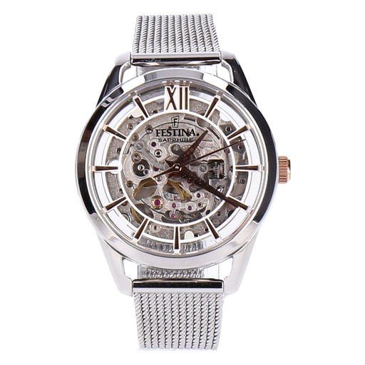 Produktbild Quarzuhr - Festina Automatik F20627/1 Damen silber-rose Edelstahl