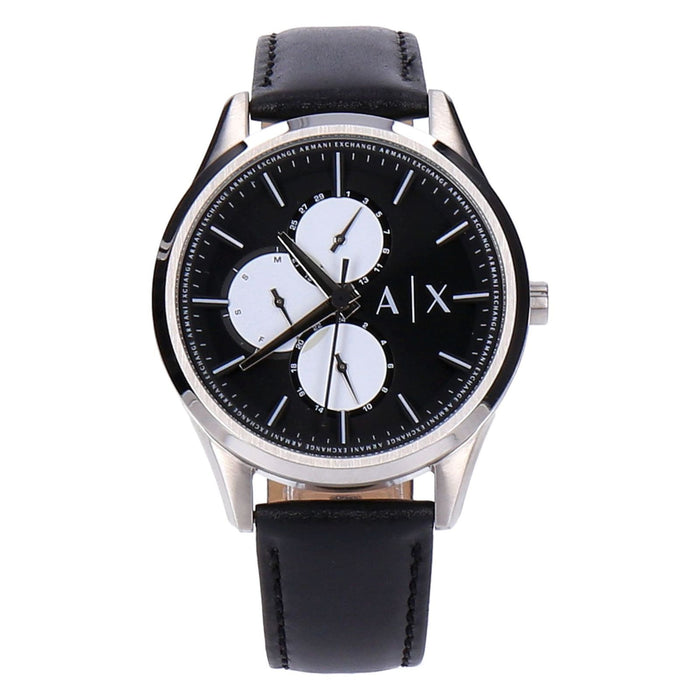 Armani Exchange Dante Armbanduhr schwarz Herren Lederarmband