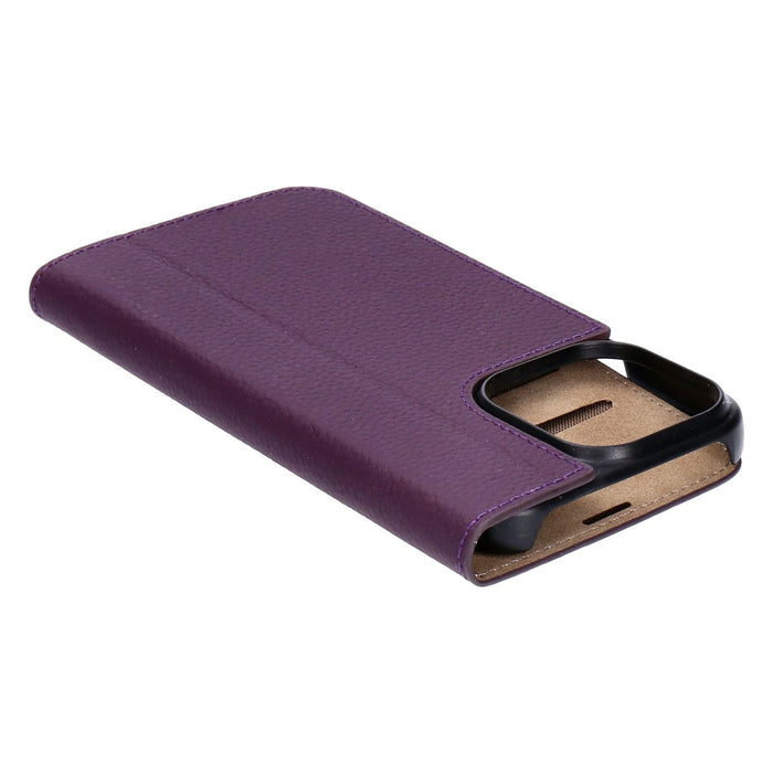 Mike Galeli Book Case Marc für iPhone 16 Pro Leder Case in Aubergine