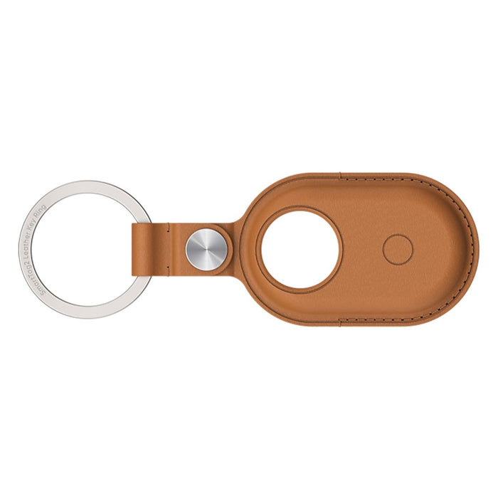 Samsung Galaxy SmartTag2 Braloba Key Ring Case Lederring in Braun