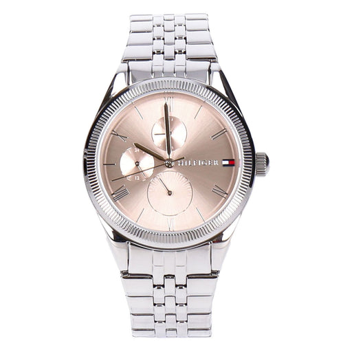 Produktbild Quarzuhr - Tommy Hilfiger Monica Damen Quarzuhr Silber Ziffernblatt Rosa