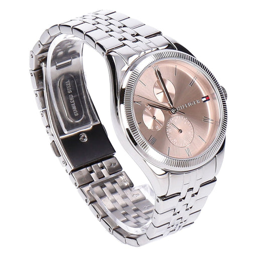 Produktbild Quarzuhr - Tommy Hilfiger Monica Damen Quarzuhr Silber Ziffernblatt Rosa