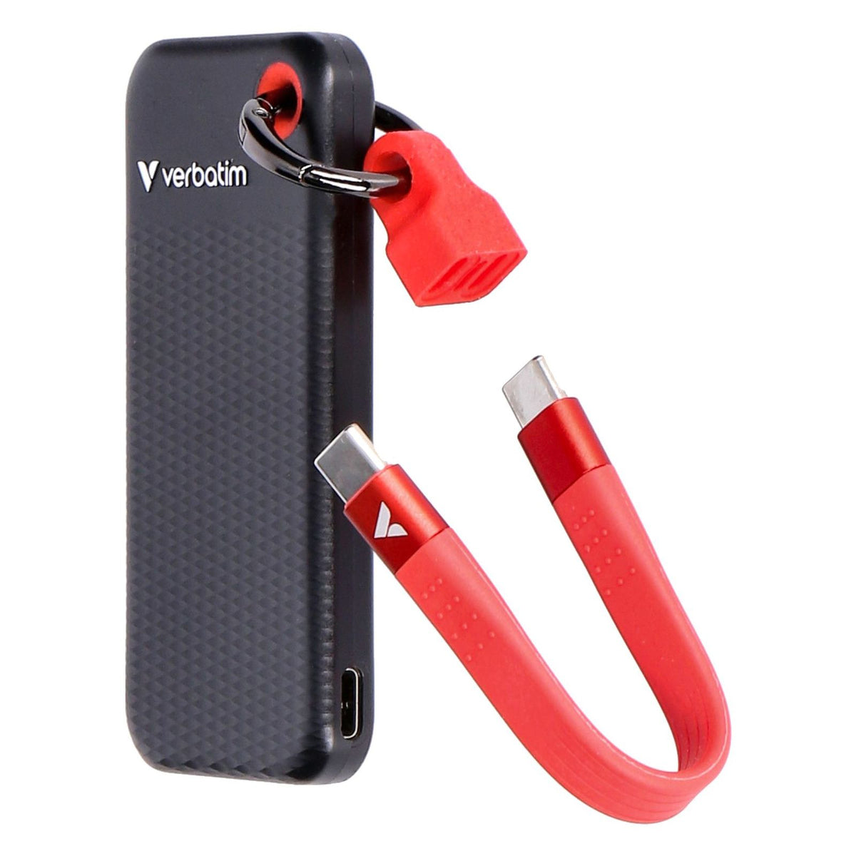 Produktbild externe SSD - Verbatim Pocket SSD-Festplatte 1TB USB Typ-C 3.2 Gen 2 (3.1 Gen 2) Schwarz, Rot