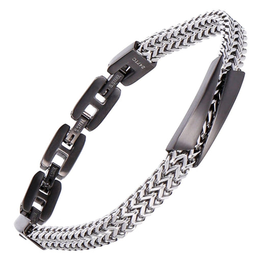 Produktbild Edelstahlarmband - Breil Armband EDIT OUT Herren Graphit/Silber Stahl 22 cm
