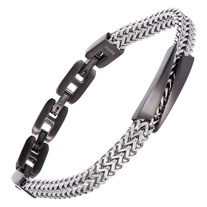 Breil Armband EDIT OUT Herren Graphit/Silber Stahl 22 cm