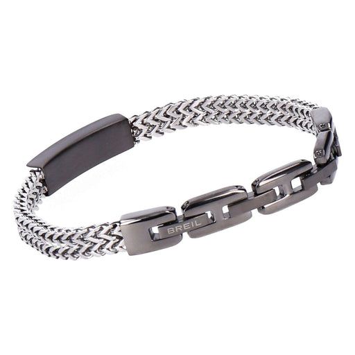 Produktbild Edelstahlarmband - Breil Armband EDIT OUT Herren Graphit/Silber Stahl 22 cm