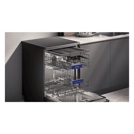 Produktbild Standgeschirrspüler - Siemens SN23EC03ME Standgeschirrspüler black inox