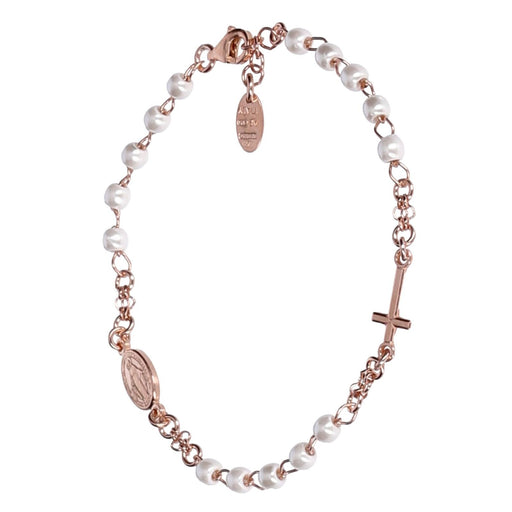 Produktbild Edelstahlarmband - Amen Collection Rosenkranz Roségold Sterlingsilber