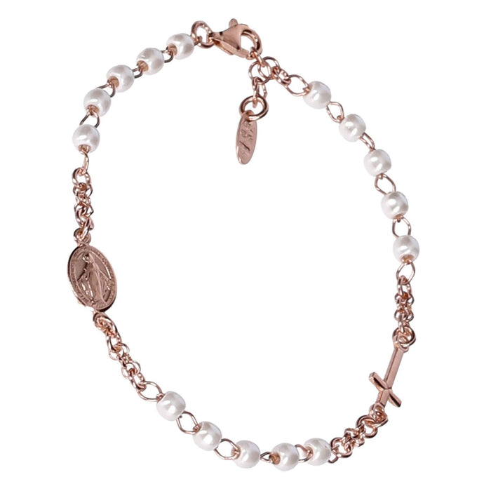 Amen Collection Rosenkranz Roségold Sterlingsilber